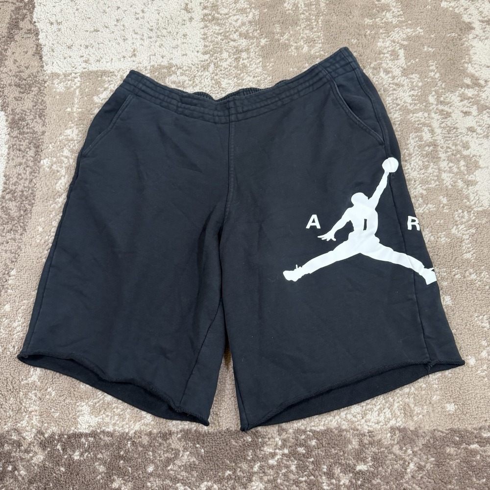 Jordan City Knit Sweat Shorts Mens Black 2XL Big Logo Basketball Gym Jumpman